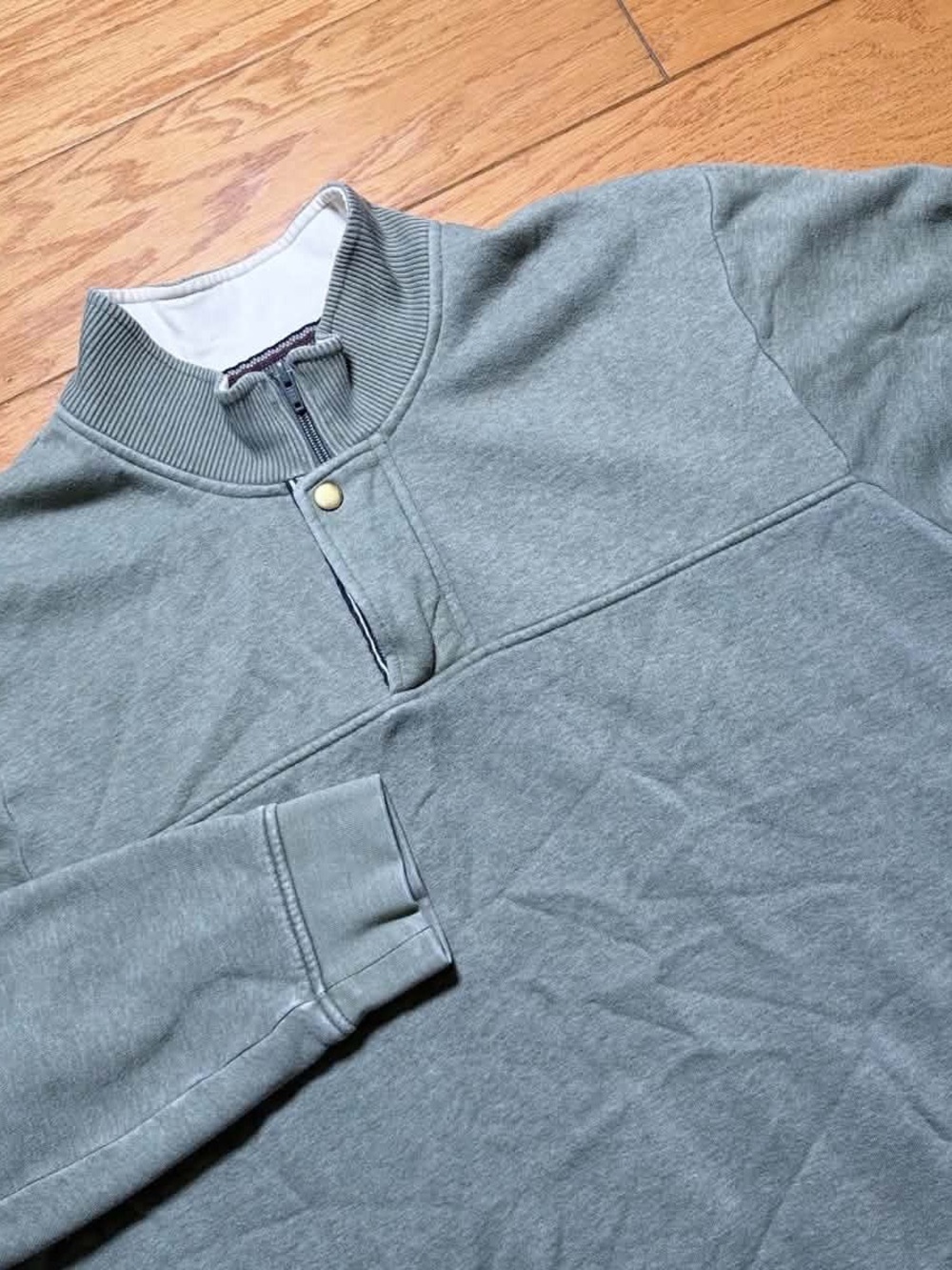 Orvis Men's Zip Mock Neck Sweater in Sage
